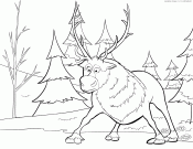 Олень из мультфильма холодное сердце