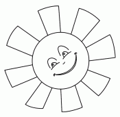 Раскраска солнышко с улыбкой