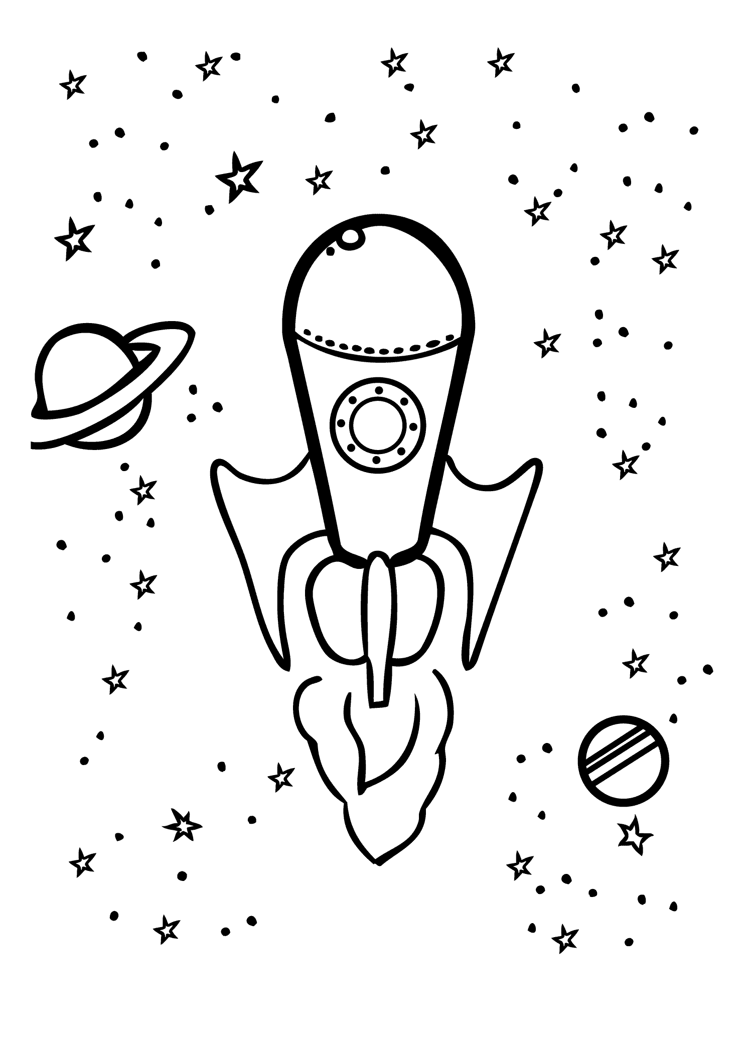 Раскраски космос для малышей