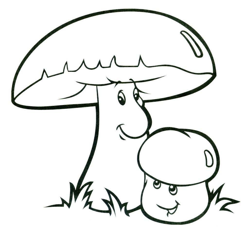 Раскраска Грибы для детей. Раскрасить грибы онлайн.