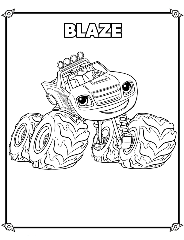 Blaze And Crusher The Monster Machines Coloring Pages Printable ...