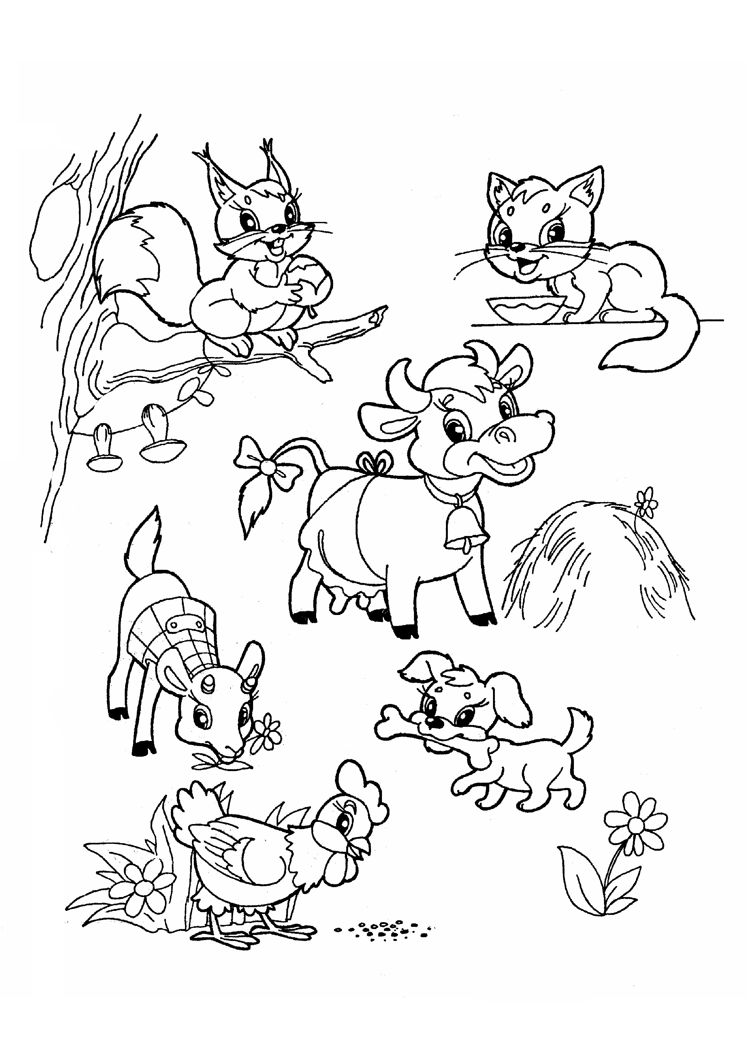Распечатать раскраску зверей. Раскраски. Животные. Картинки для раскрашивания животные. Рисунки животных для детей. Раскраска животных для малышей.