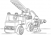 Лего пожарная машина