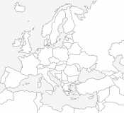 Раскраска карта Европы