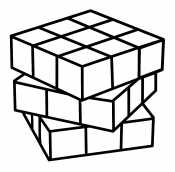 Раскраска Кубик Рубика