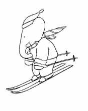 Слоник на лыжах