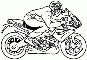 Картинка раскраска Мотоциклы