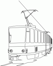 Раскраска Трамвай