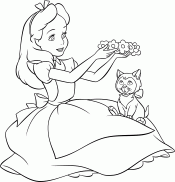 Алиса с кошечкой