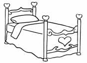 Кровать с сердечками