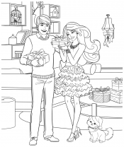 Кен и Барби с подарками