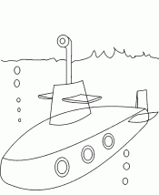Раскраски Подводная лодка